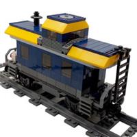 Made With LEGO Bricks Train Caboose Guard Luggage Wagon Carriage 60336 60198 A