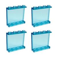 NEW LEGO Train 4x 1x4x3 Carriage Tram Window Transparent Light Blue 60581 35323