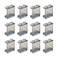 NEW LEGO Train 12x 1x2x2 Carriage Window Transparent Brown / Black 87552 35378