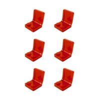 NEW LEGO Parts 6x Minifigure Utensil Red Seat 2x2 Train Carriage Chair 4079