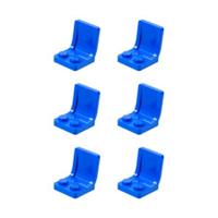 NEW LEGO Parts 6x Minifigure Utensil Blue Seat 2x2 Train Carriage Chair 4079
