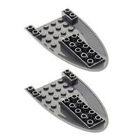 NEW LEGO 2x Aircraft Fuselage Boat Train Bottom 6x10 87611 Dark Bluish Grey