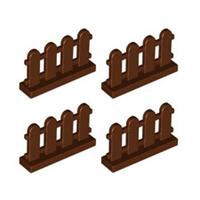 NEW LEGO 4x Picket Fence Paled 1x4x2 Reddish Brown 33303 Farm House City Castle