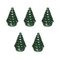 NEW LEGO Parts 5x Pine Tree Small Dark Green 2.5 x 2.5 x 4 cm 2435 Plant Garden