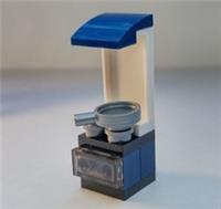 Lego - Dark Blue, Black Cooker Stove with Built-in Cooker Hood - NEW Custom #74