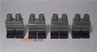 4x Lego Plain Two-Tone Legs 6568609 Dark Grey + Black for Minifigures NEW