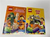 2 X Lego Awesome Adventures & Ride on Book & Mini figure [Brand New]