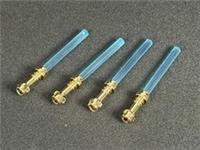 Lego Star Wars Custom Chrome Gold Hilt ~ Trans Light Blue Lightsaber X4 ~B1549