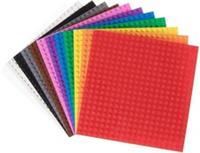 Premium Rainbow Coloured 26 x 26cm Construction Lego Base Plate Pack of 5 Bases