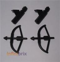 2x Lego Bows + Quivers Black Archer Lot for Hawkeye NEW