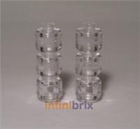 6x Lego Plain Clear Transparent Minifigure Heads NEW 6168665