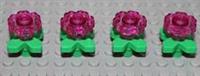 Lego 4x Transparent Pink Flower NEW!!!!!
