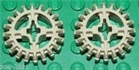 Lego 2x Technic Tan Gear 20 Tooth Double Bevel (32269) NEW!!!