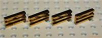 Lego Gold Chrome Plate Grille 1x2 4 pieces NEW!!!