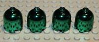 Lego 4x Green Chrome Brick, Round 2x2x1 Dome Top (30151) NEW!