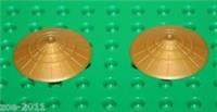 Lego 2x Ninjago Pearl Gold Hat,Conical Asian Headgear (93059) NEW!!!