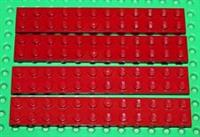 Lego Dark Red Plate 2x12 4 pieces NEW!!!