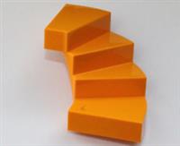 Lego Bright Light Orange Stairs 6x6x4 Curved NEW!!!