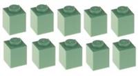Lego 10x Sand Green Brick 1x1 NEW!!!