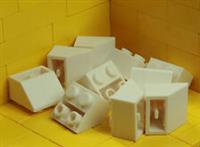 NEW LEGO BRICKS - 50 x WHITE 2x2 INVERTED SLOPE BRICK 45 3660 -
