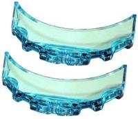 LEGO 2x Transparent Light Blue Windscreen 3x6x1 Curved (62360) NEW!!!!!