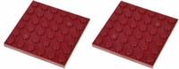 Lego Dark Red Plate 6x6 2 pieces (3958) NEW!!!