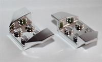 Lego 2x Silver Chrome Car Mudguard 2x4 Swept Back (41854) NEW!