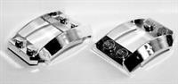 Lego 2x Silver Chrome Wedge 4x3 Curved with 2x2 Cutout (47755) NEW!