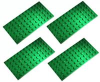 Lego Green Plate 6x12 4 pieces (3028) NEW!!!