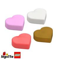 LEGO 5529 / 39739 - Pack of 1x 2x 4x - NEW Heart Shaped 1x1 Tile