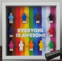 Display frame to display Lego Everyone is Awesome minifigures 40516