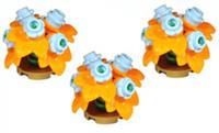Lego 3x Orange Plant, Bush with Bright Light Blue Flowers NEW!!!!!