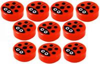 Lego 10x Red Round Tile 1x1 with Ladybug Pattern (98138pb177) NEW!