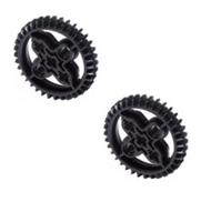Lego 2x Technic Black Gear 36 Tooth Double Bevel (32498) NEW!!!