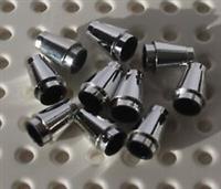 Lego 10x Silver Chrome Cone 1x1 NEW!