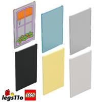 LEGO 57895 / 35295 / 60803 / 35294 - Pack of 1x 2x - NEW Window Pane Glass 1x4x6