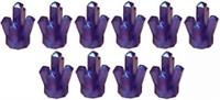 Lego 10x Satin Transparent Purple Rock 1x1 Crystal 5 point NEW!