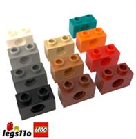 LEGO 3700 - Pack of 1x 2x 4x 8x - NEW Technic Brick 1x2 with 1 Hole