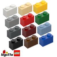 LEGO 2877 - Pack of 1x 2x 4x 8x - NEW Brick 1x2 with Grille Profile