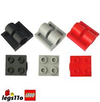 LEGO 2817 - Pack of 1x 2x 4x 8x - NEW Plate 2x2 with Double Bearing Pin Hole