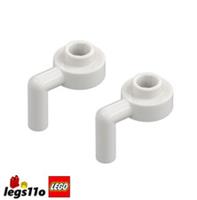 LEGO 3661 Pack of 2x - Plate 1x1 Round with Bar Handle NEW White