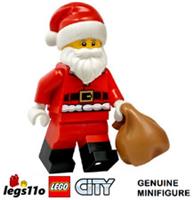 LEGO CITY - Santa Claus Christmas NEW minifigure with Sack HOL253 from 10339