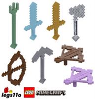 LEGO Minecraft Pixelated Weapons Minifigure Accessory - Select choice