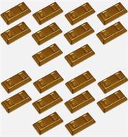 Lego 20x Metalic Gold Ingot, Gold Bar (99563) NEW!!!