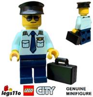 LEGO CITY - Pilot NEW minifigure Aircraft Aviator Passenger Plane Captain