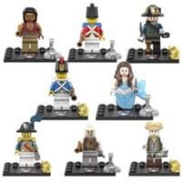 Custom Lego Jack Sparrow Pirates of the Caribbean Hero 8 X Mini figures Toy