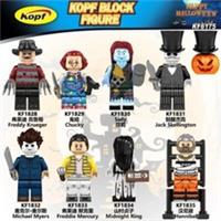 Custom Lego Horror Halloween Hero 8 Mini figures Toy Ring Freddy Krueger Netflix