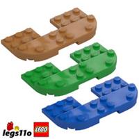 LEGO 73832 - Pack of 1x 2x - NEW Plate 4x8 Rounded Corners Cutout & Raised Step