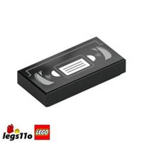 LEGO Tile 1x2 with VHS Video Cassette Tape NEW Minifigure Accessory 3069 / 53285