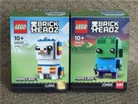 Lego Brickheadz Minecraft: 40625 Llama & 40626 Zombie - Brand New And Sealed
